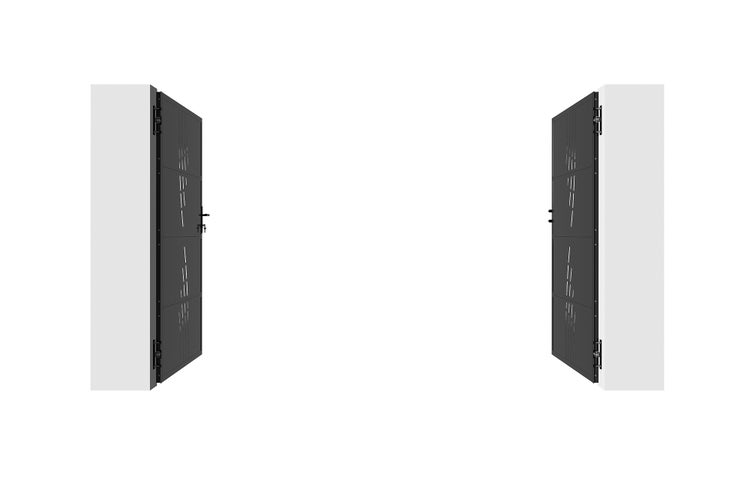 Doppelflügeltor aus Stahl 3m NALI VELETA H.200cm mattschwarz