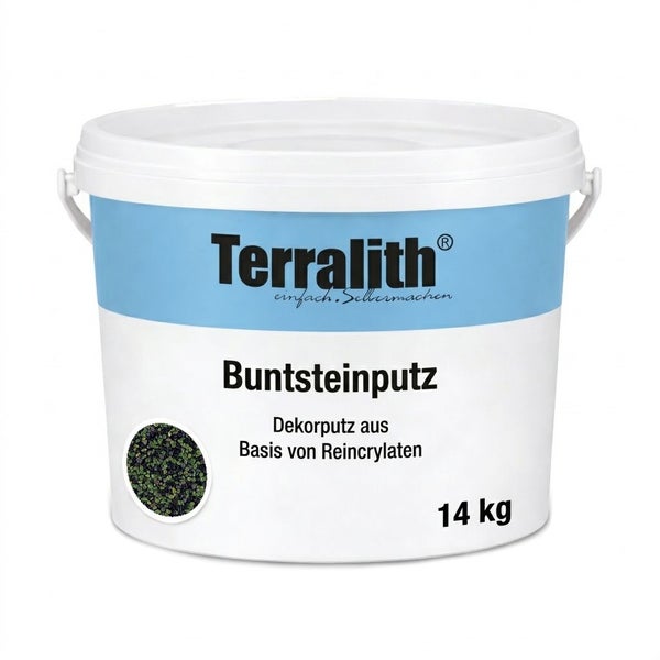Terralith Buntsteinputz 14 Kilogramm, Dekorputz auf Basis von Reinacrylaten für innen und außen.