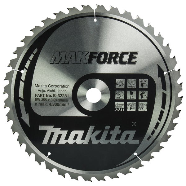 Makita MAKFORCE Sägeblatt 355x30x40Z - B-32281