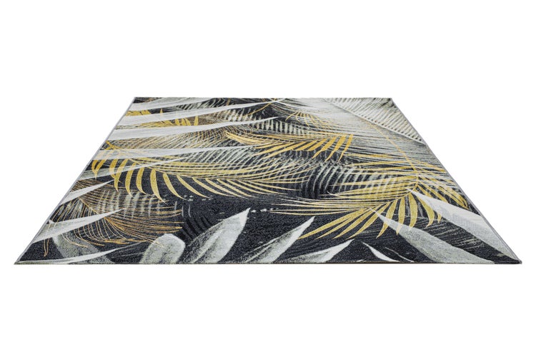 Gewebter Outdoorteppich Aurora Schwarz 120x180 cm