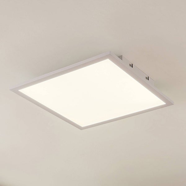 Quadratisches LED-Panel Deckenleuchte mit schmalem Rahmen.