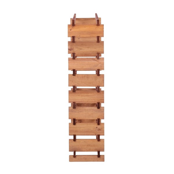 Weinregal VINOTECA FLEX PRO HxBxT 121x65x28cm 54 Flaschen auf 9 Ebenen Massives Kiefernholz Braun geölt