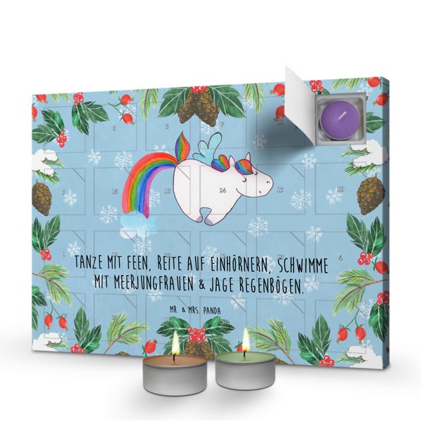 Mr. & Mrs. Panda Duftkerzen Adventskalender Einhorn Pegasus - Blau Pastell