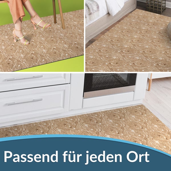 Collage verschiedener Einsatzmöglichkeiten einer Bodenschutzmatte