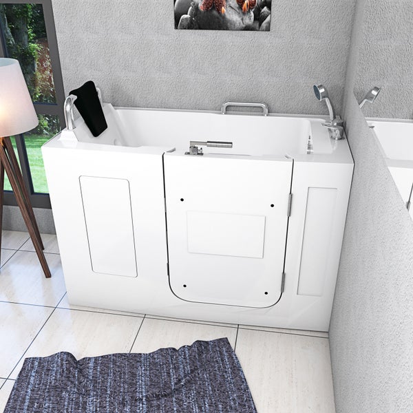 Sitzbadewanne Senioren Wanne mit Tür S07-C-R 140x76cm