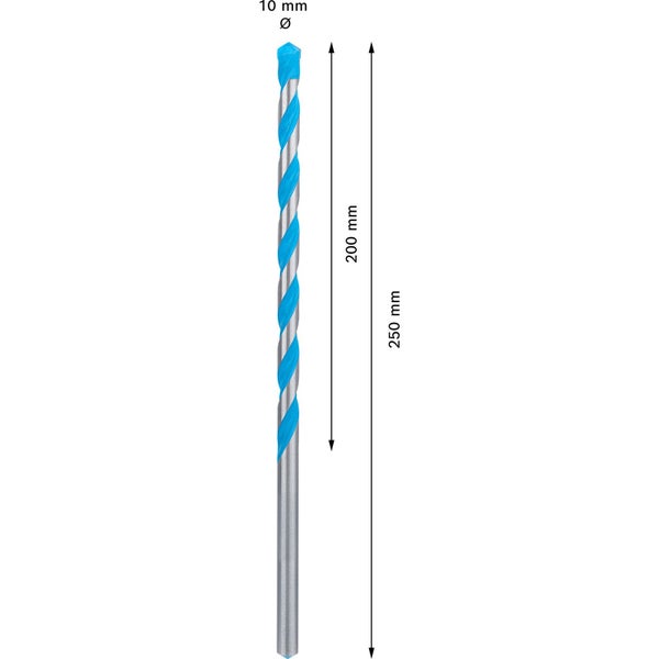 10 Millimeter Steinbohrer, 250 Millimeter lang