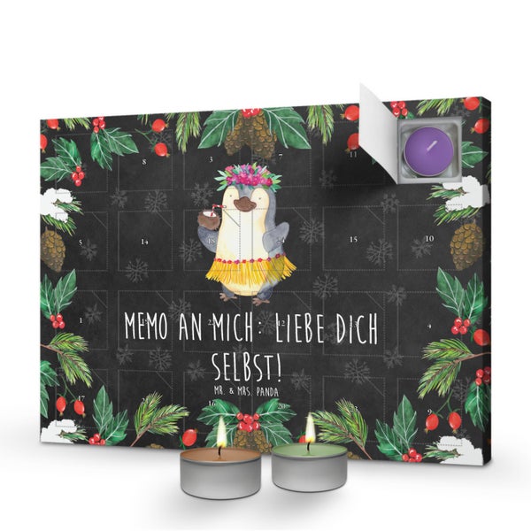 Mr. & Mrs. Panda Duftkerzen Adventskalender Pinguin Kokosnuss - Schwarz