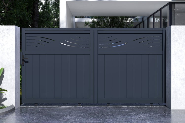 Schiebetor aus Aluminium 3m HALTI 300C160 Grau