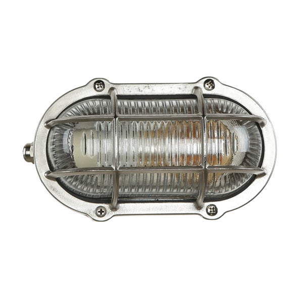 Ovale Wandleuchte mit Schutzgitter