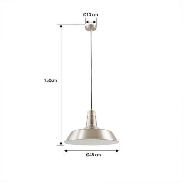 Lindby Pendelleuchte Laylan (Modern) in Alu aus Metall (1 flammig, E27) - Deckenlampe Esstischlampe Hängelampe Hängeleuchte Wohnzimmerleuchte