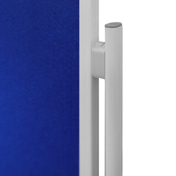 Moderationstafel UP - einteilige Metaplanwand mit Filz-Oberfläche - mobil dank Rollen - beidseitig nutzbar - Filz-Moderationswand 120x150 cm - Blau