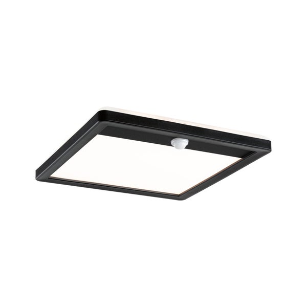 LED Außenpanel Lamina Backlight Dämmerungsgesteuerter Bewegungsmelder (IR) insektenfreundlich IP44 eckig 250x47mm Tunable Warm 14W 920lm 230V Schwarz Kunststoff