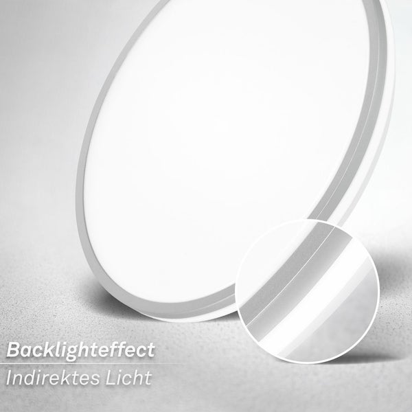 Runde Deckenleuchte mit indirektem Licht