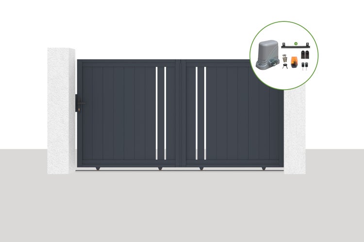 Elektrisches Schiebetor 3x1,6m GIONA + TANKER C600 Motorisierung