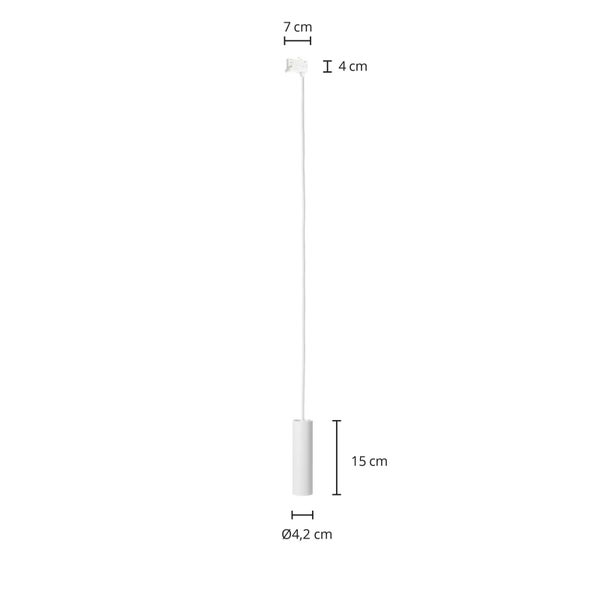 Arcchio Stromschienenstrahler Ejona (Modern) in Weiß aus Aluminium (1 flammig, E27) Flurleuchte