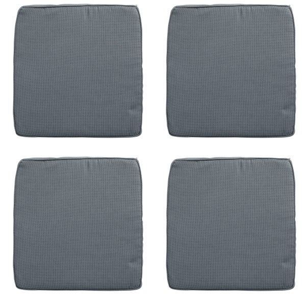 Sitzkissen Wicker Rib grau - ca. 48x48 cm - 4er-Set