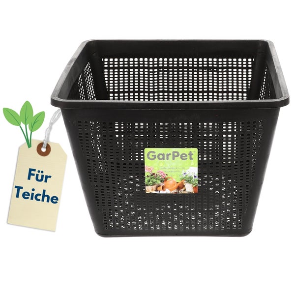 Schwarzer Pflanzkorb für Teiche