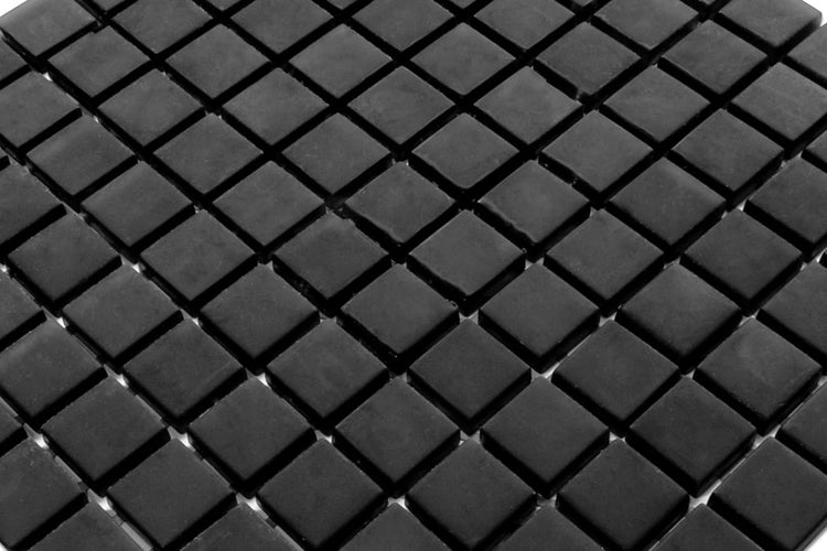 Glasmosaik auf Netz für Bad und Küche 30cm x 30cm  - Velvet black