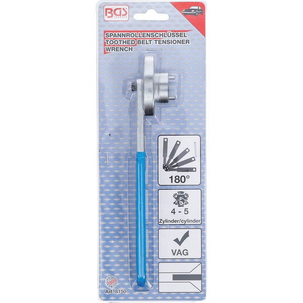 Spannrollenschlüssel von BGS technic, geeignet für 4 bis 5 Zylinder und VAG