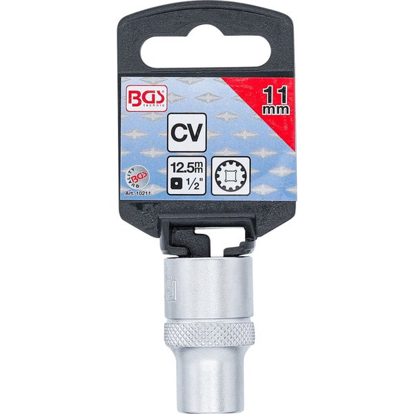 BGS technic Steckschlüssel Einsatz 11 mm, aus Chrom-Vanadium-Stahl