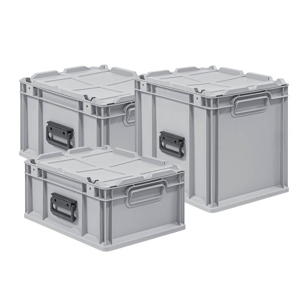 PROREGAL Eurobox NextGen Portable HxBxT 23,5 x 30 x 40 cm 20 Liter Eurobehälter Transportbox Transportbehälter Stapelbehälter