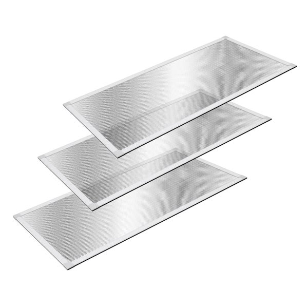 ECD Germany 3er Set Alu Lichtschachtabdeckung 60 x 115 cm Aluminium Gitter für Lichtschächte Kellerschachtabdeckung Kellerschacht Abdeckung Gitterrostabdeckung Gitterrost Schutzgitter Insektenschutz