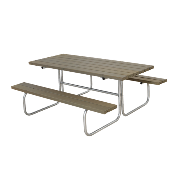 Picknicktisch, Gartentisch, Gartenmöbel  CLASSIC 177x155x75cm Farbe grau-grün