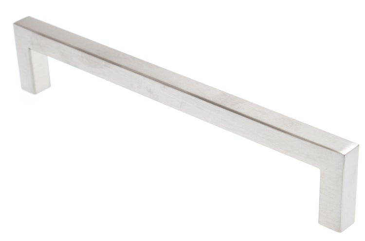 Moderner Möbelschrankgriff aus gebürstetem Edelstahl mit rechteckigem Design