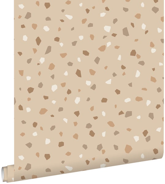 ESTAhome Tapete Terrazzo-Motiv Hellbeige - 50 x 900 cm - 139826