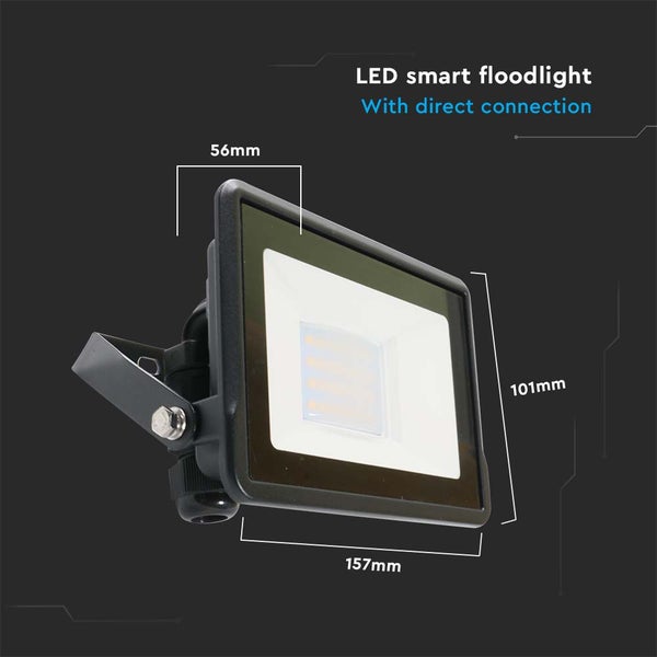 LED Strahler mit Abmessungsangaben