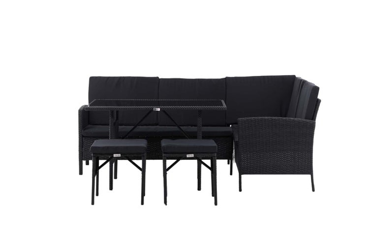 Knock Lounge-Set 4 Teile schwarz. 70 X 110 X 65 cm