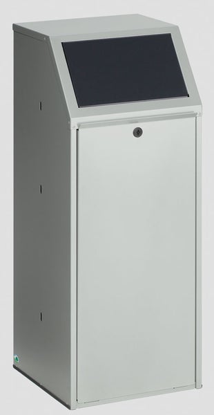 PROREGAL Robuster Wertstoffsammler Mit Klapptür Für Restmüll 70 Liter HxBxT 100 x 40 x 40 cm Verzinkter Stahl Grau