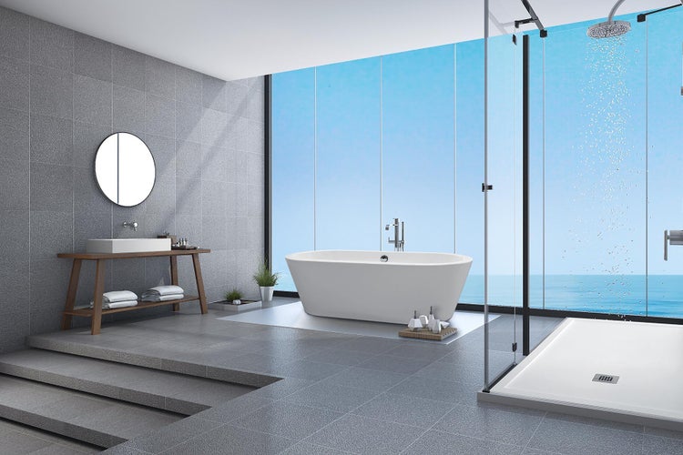 Duschwanne 120X90 cm GRAU Vulcano Line MAX Aus Harz und Marmorpulver Mit freiem Abfluss - FRASCIO