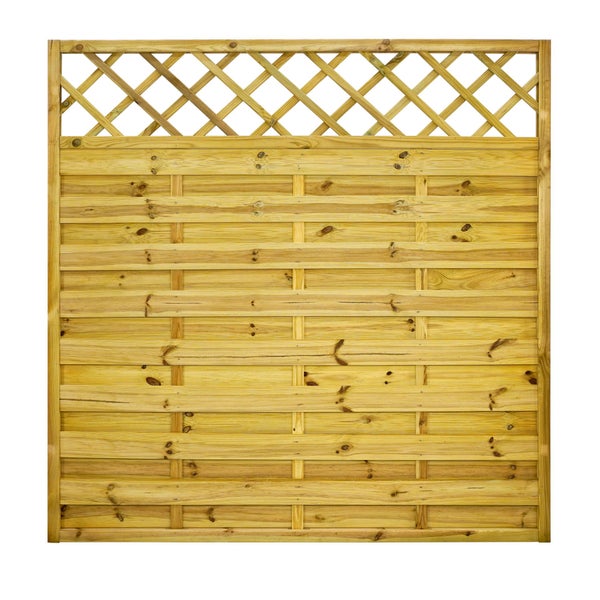 Holzzaun mit Rautenmuster