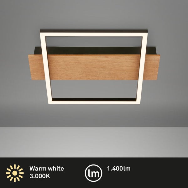 LED Deckenlampe Holz Deckenleuchte Wohnzimmer Schlafzimmer Warmweißes Licht