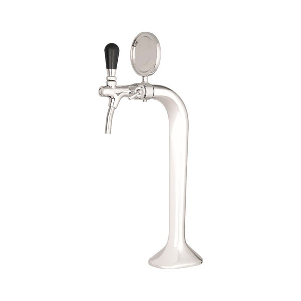 Komplett Set - Schanksäule Chrom, 1-leitig, elegant, Topp-Qualität!
