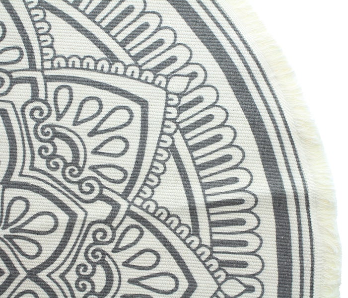 FRANK FLECHTWAREN | Teppich Mandala, BAUMWOLLE, POLYESTER, Ø 120 cm