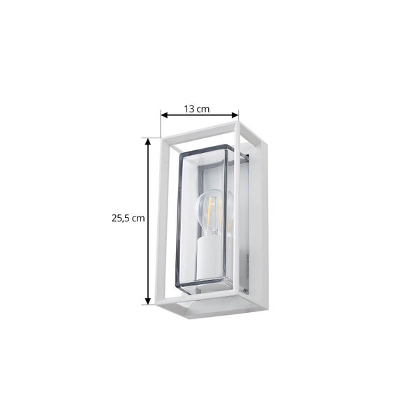 Arcchio Wandleuchte außen Ismera (Modern) in Weiß aus Aluminium (1 flammig, E27) - Außenwandleuchten Wandlampe Led Außenlampe Outdoor für Außenwand/Hauswand Haus Terrasse & Balkon