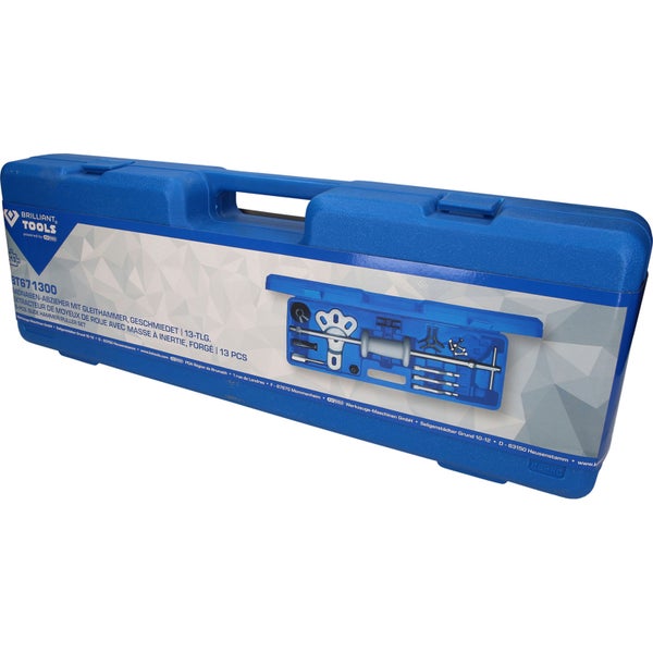 BRILLIANT TOOLS Radnaben-Abzieher mit Gleithammer geschmiedet 14tlg. - BT671300