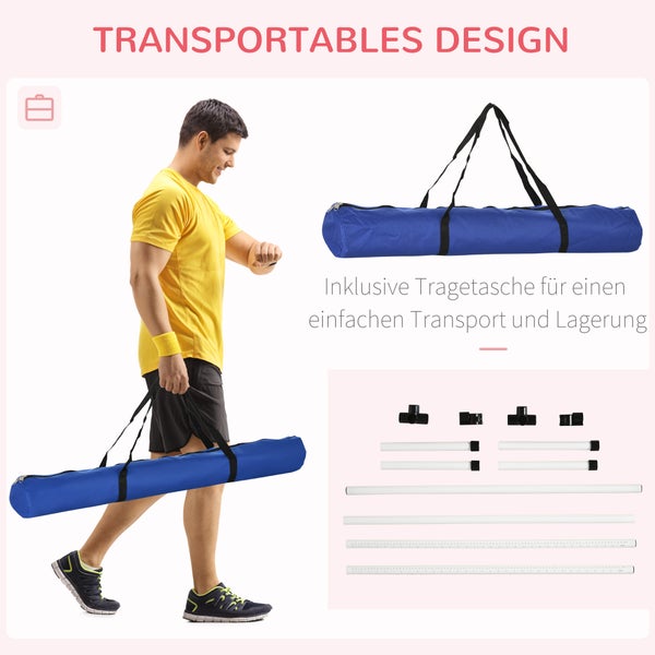 PawHut Agility-Ausrüstung, L99 x B65 x H94cm, Kunststoff, Weiß