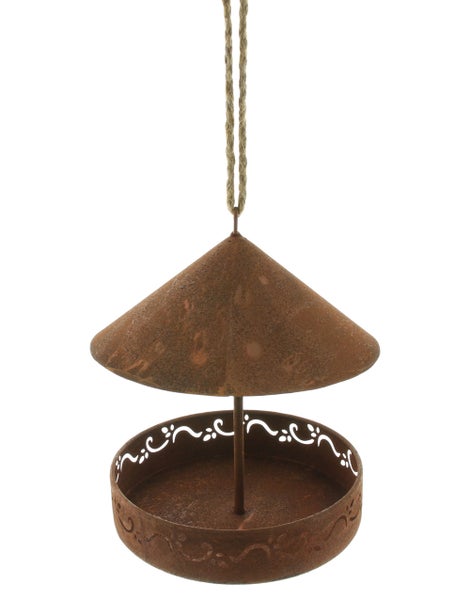 FRANK FLECHTWAREN | Hänger Futterstation, METALL, 20 x 20 x 23 cm
