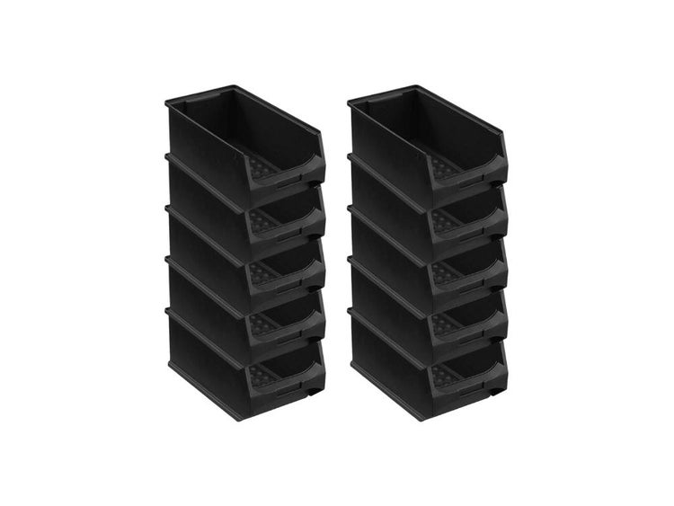 PROREGAL Leitfähige Sichtlagerbox 4.0 HxBxT 15 x 20 x 35 cm 7,2 Liter ESD Sichtlagerbehälter Sichtlagerkasten Sichtlagerkastensortiment Sortierbehälter
