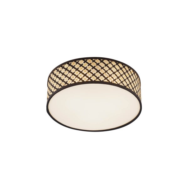 Deckenleuchte mit geflochtenem Lampenschirm