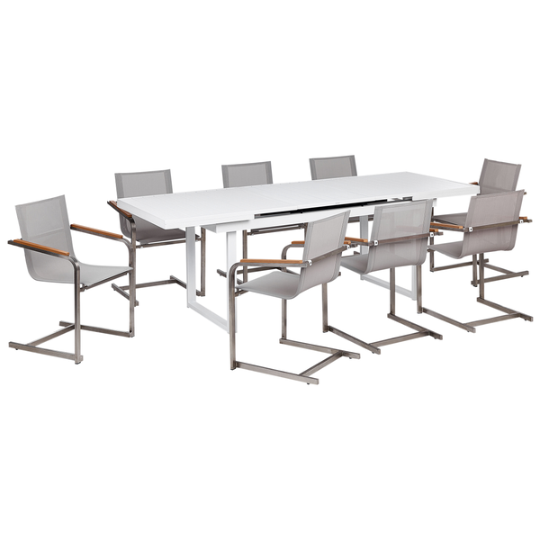 Gartenmöbel Set 8-Sitzer VALCANETTO/COSOLETO Metall Beige