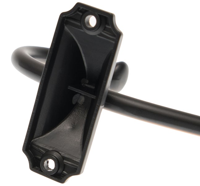 Schwarzer Handtuchhalter zur Wandmontage