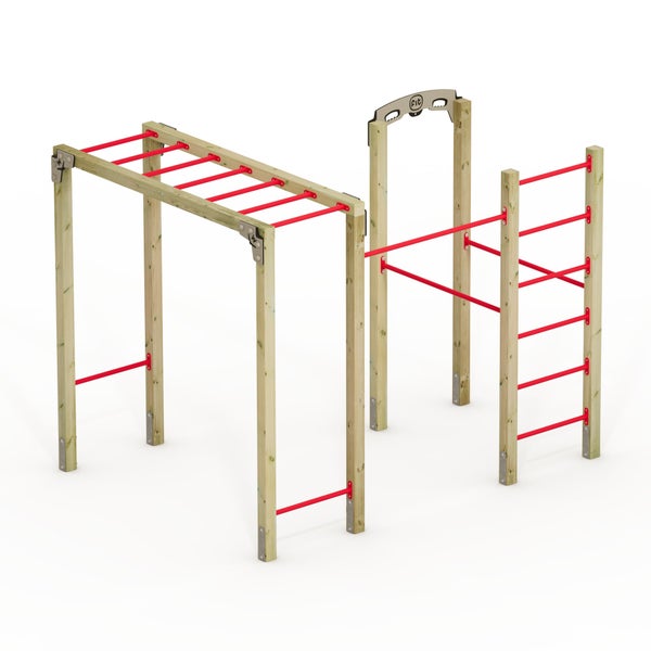 WICKEY FIT Base 805 – Outdoor-Fitnessgerät – rot