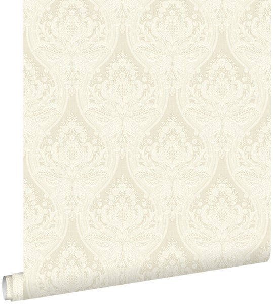 ESTAhome Tapete Barockmuster Crême-Beige - 53 cm x 10.05 m - 127605