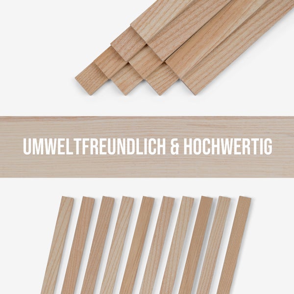 Holzleisten mit dem Schriftzug umweltfreundlich und hochwertig