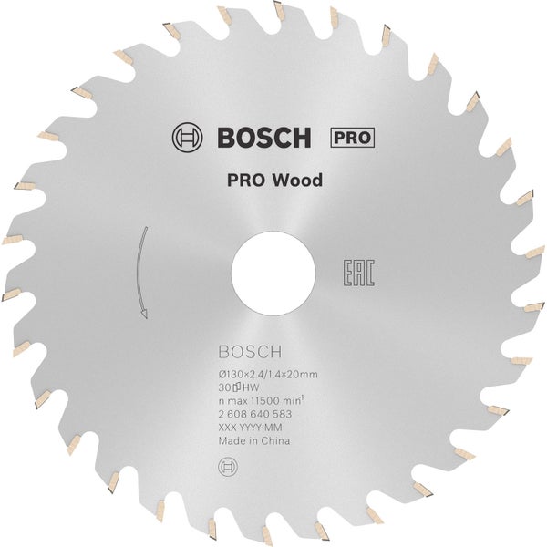 Bosch PRO Wood Kreissägeblatt 130 x 2,4 x 20 mm - 2608640583
