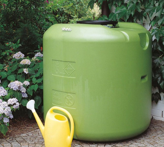 Ondis24 Regentonne Bruno XXL Regenwassertank 1000  Liter Grün Wassertank